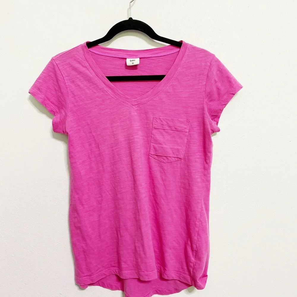 Cabi 5747 Fold Pocket Tee Fusia Spring 2020 Medium EUC - Picture 3 of 6
